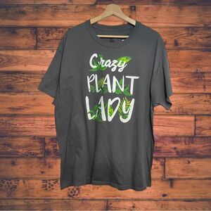 5 for $25🔥Comfort Soft "Crazy Plant Lady" Grey T-Shirt XL-‎ New Without Tags